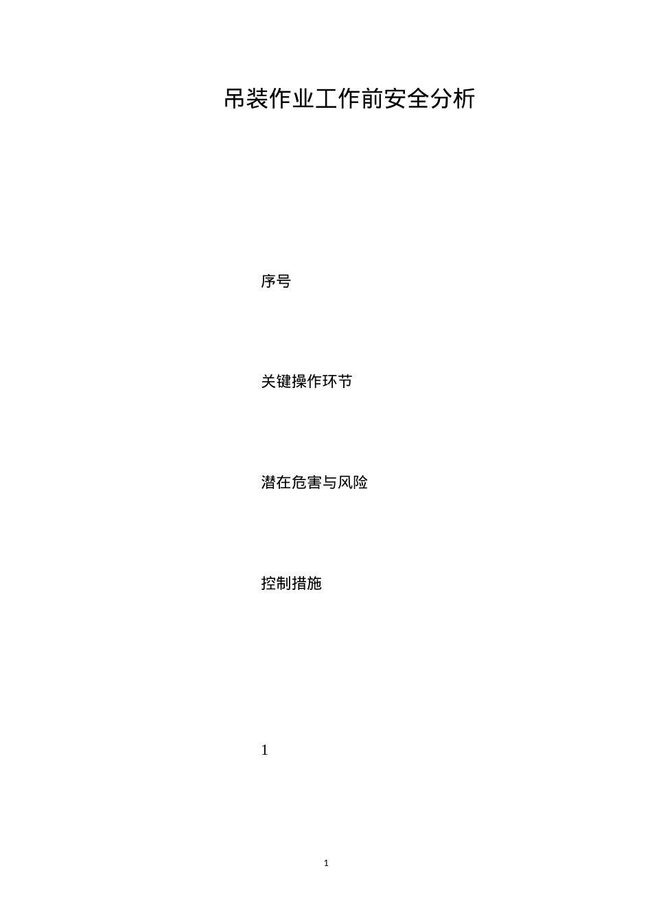 吊装作业工作前安全分析.docx_第1页