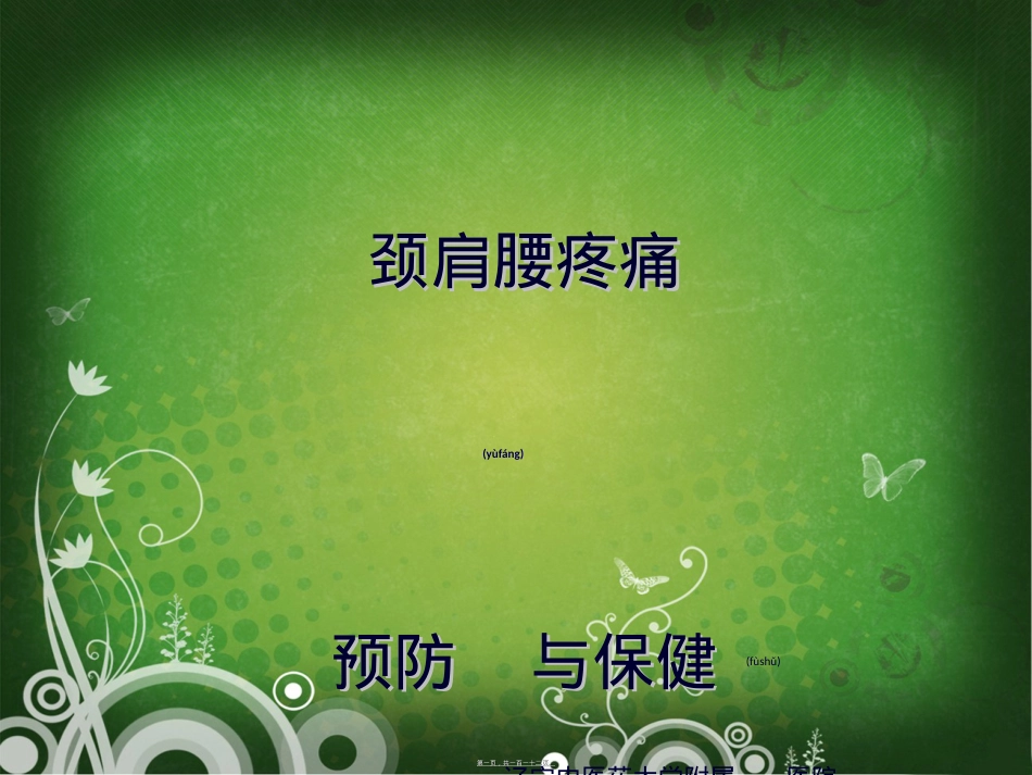 董闯讲座---颈肩腰腿痛.ppt_第1页