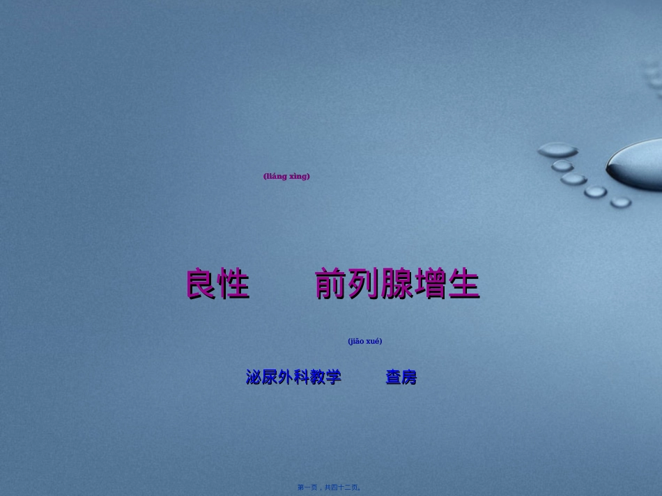 良性前列腺增生-含教学查房ppt.ppt（大秘书文库）_第1页
