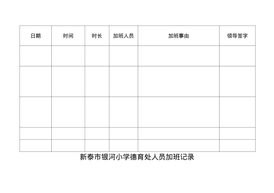 德育处加班考勤记录.doc_第1页