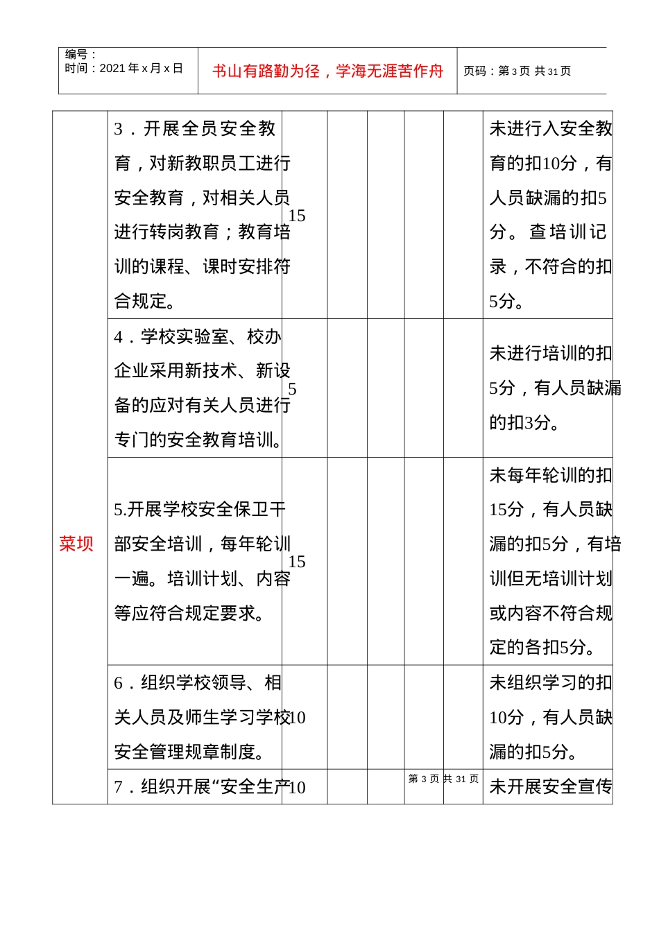 (XXXX)翠屏区学校安全标准化建设考评标准XXXX6.docx_第3页