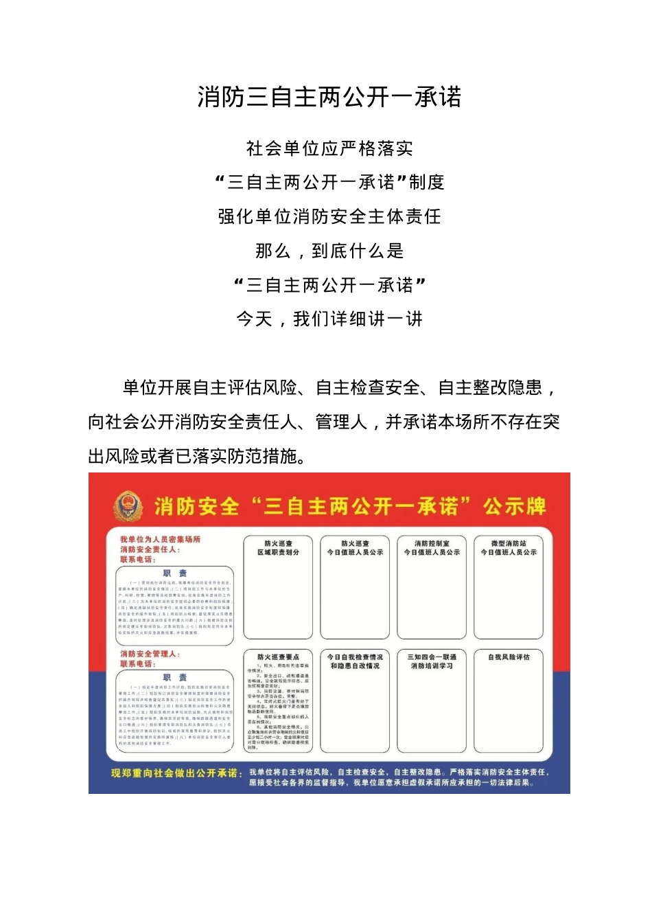 消防三自主两公开一承诺.docx_第1页
