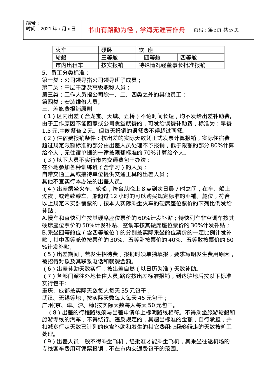 __有限责任公司差旅费报销制度.docx_第2页