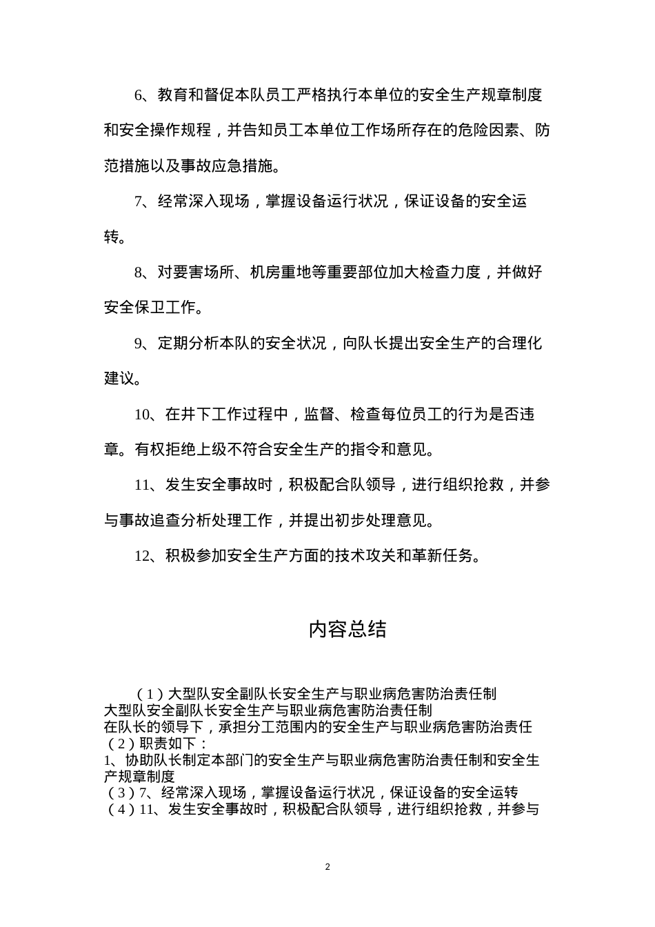 大型队安全副队长安全生产与职业病危害防治责任制.docx_第2页