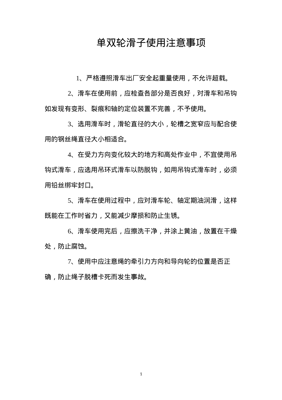 单双轮滑子使用注意事项.docx_第1页