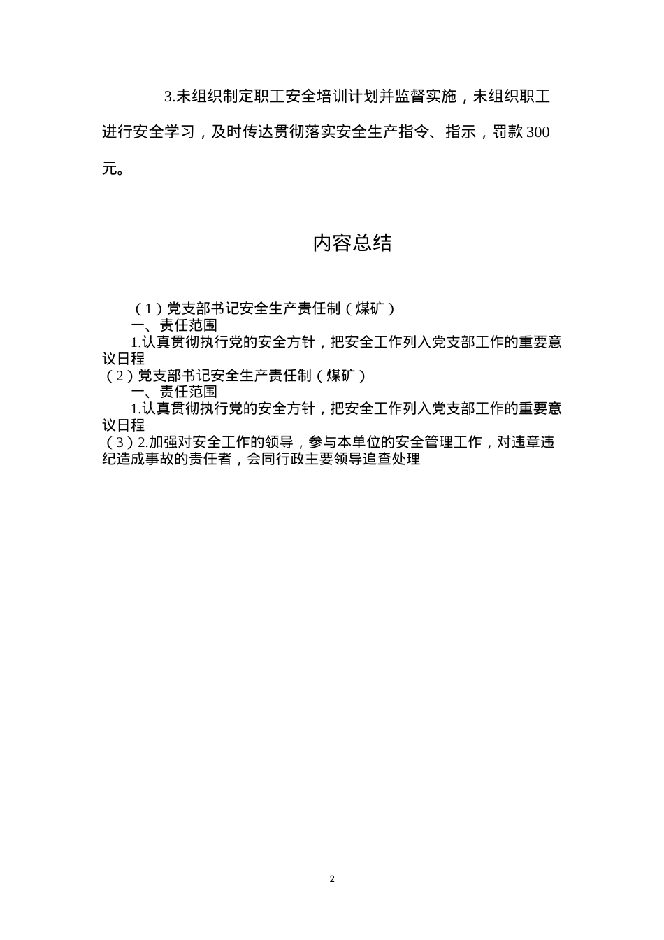 党支部书记安全生产责任制（煤矿）.docx_第2页