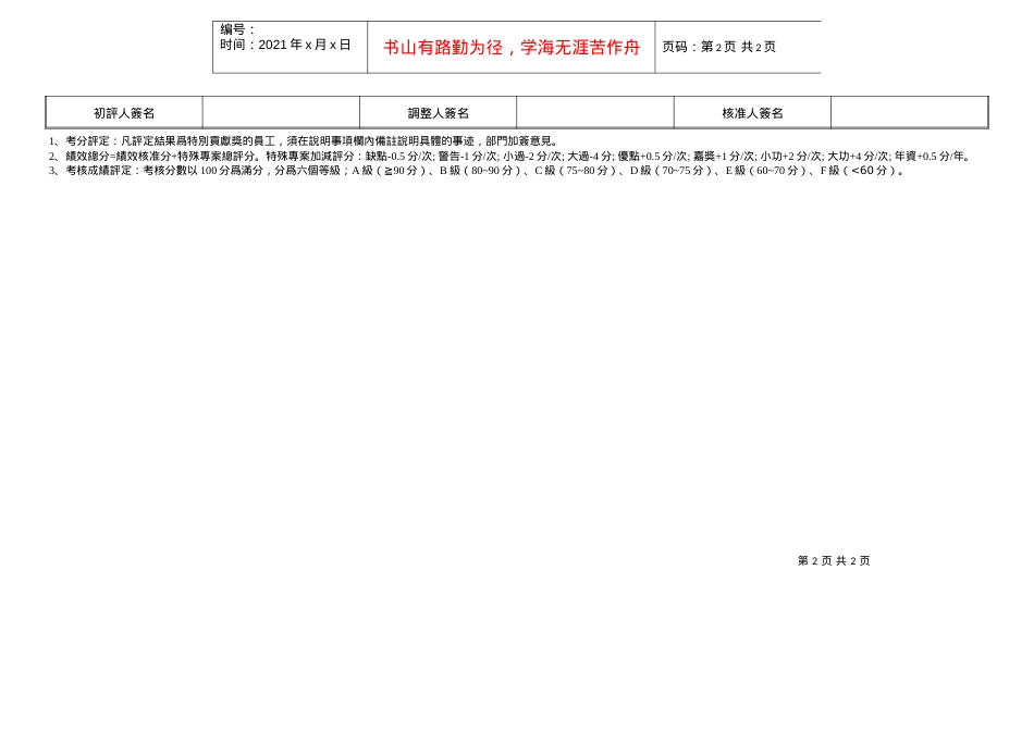 【管理表格】4)績效考評表（課長職）.docx_第2页