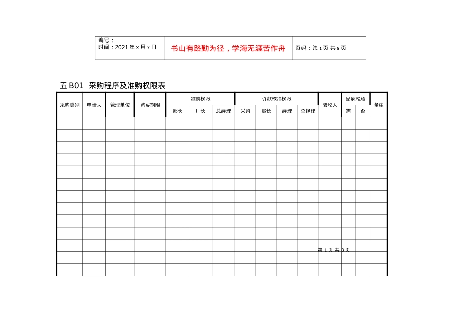 【管理表格】企业管理表格物料管理b横表格.docx_第1页