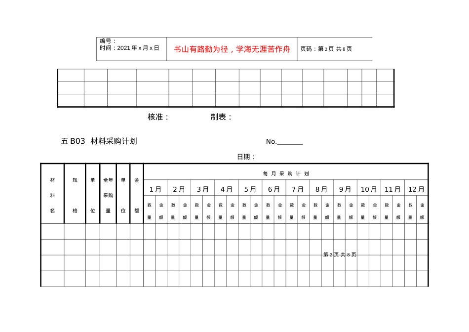 【管理表格】企业管理表格物料管理b横表格.docx_第2页