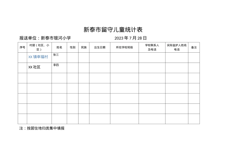 留守儿童统计表.docx_第1页