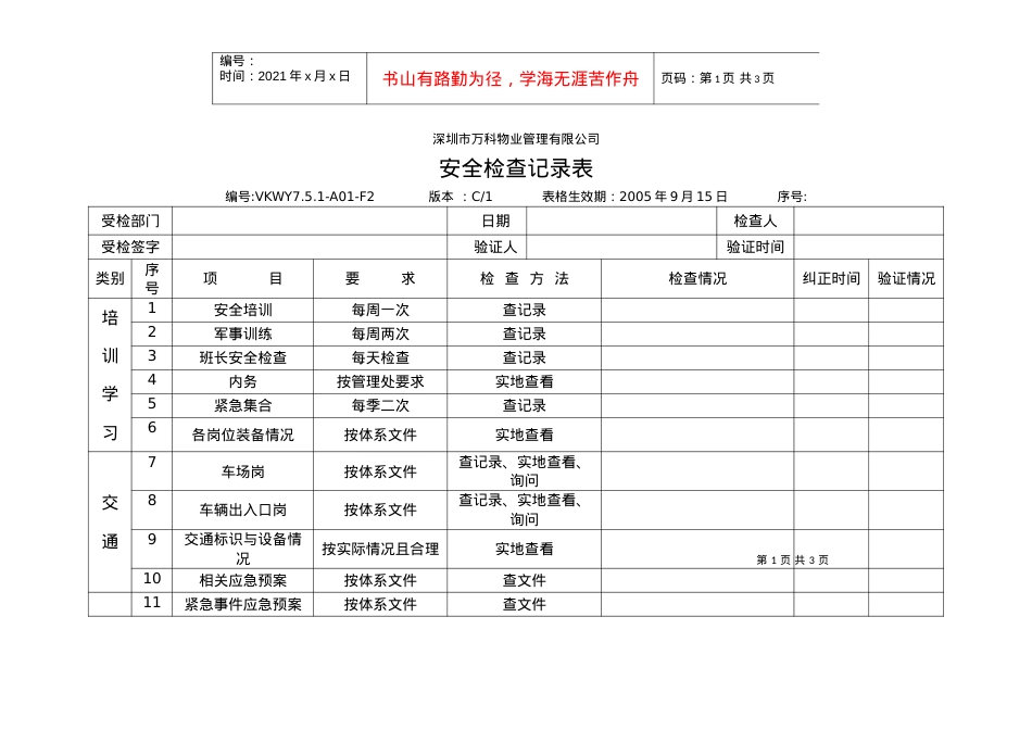 7.5.1-A01-F2安全检查记录表1.docx_第1页