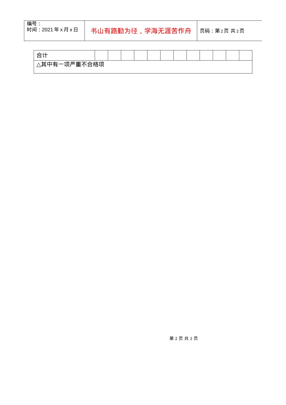 10不合格项统计分布表.docx_第2页