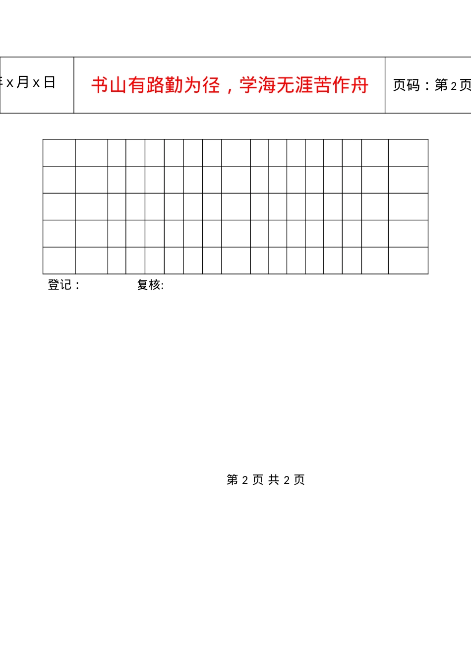 20员工每月考评成绩登记表.docx_第2页