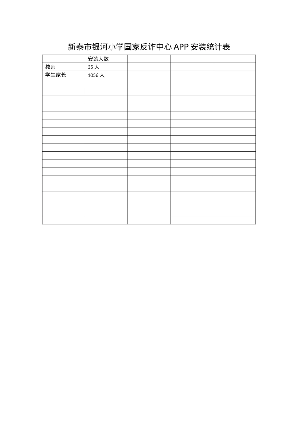 银河小学国家反诈中心APP安装统计表.docx_第1页