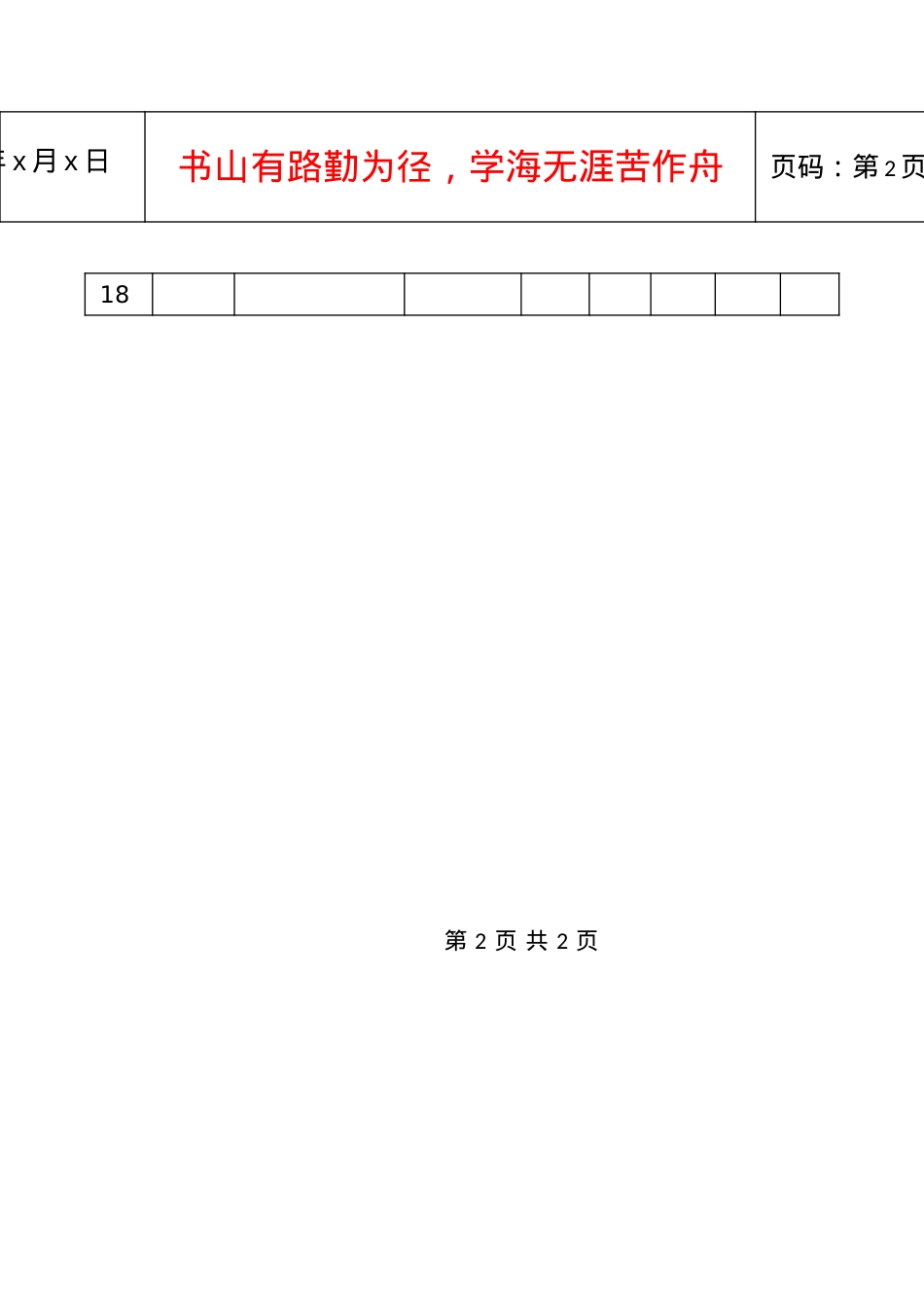 57员工在职培训资历表.docx_第2页