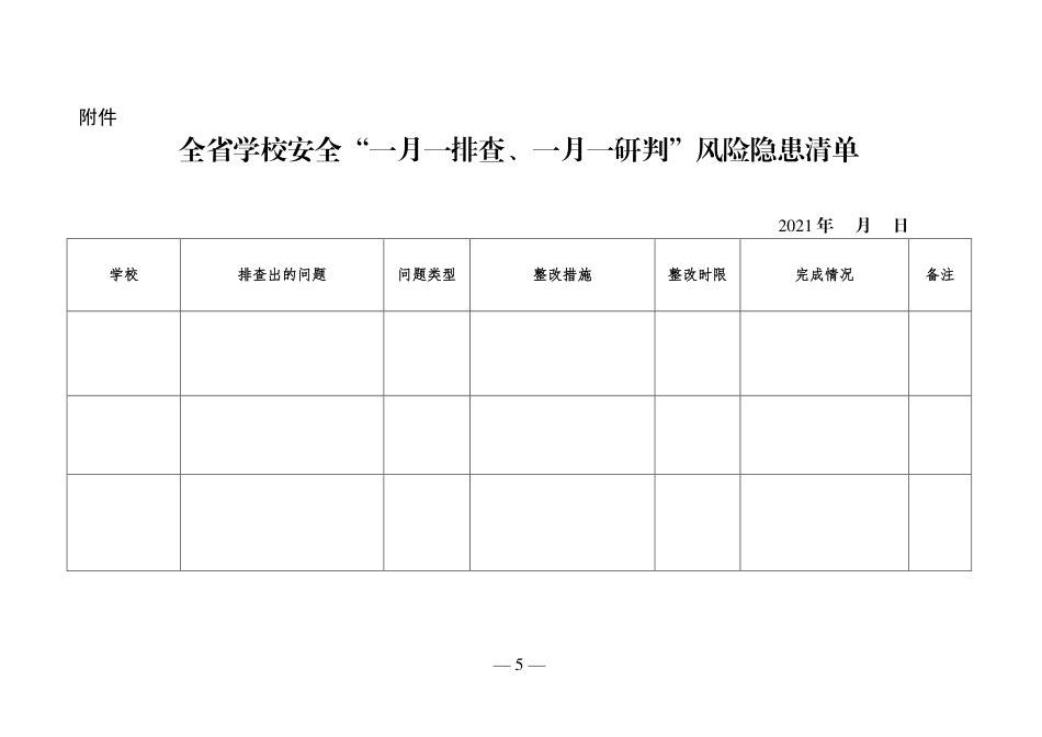 银河小学校园安全“一月一排查、一月一研判”风险隐患清单.pdf_第1页