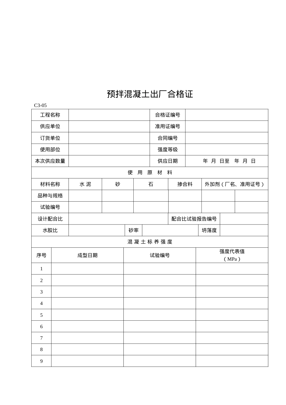 C类建筑与结构施工表格汇编.docx_第1页