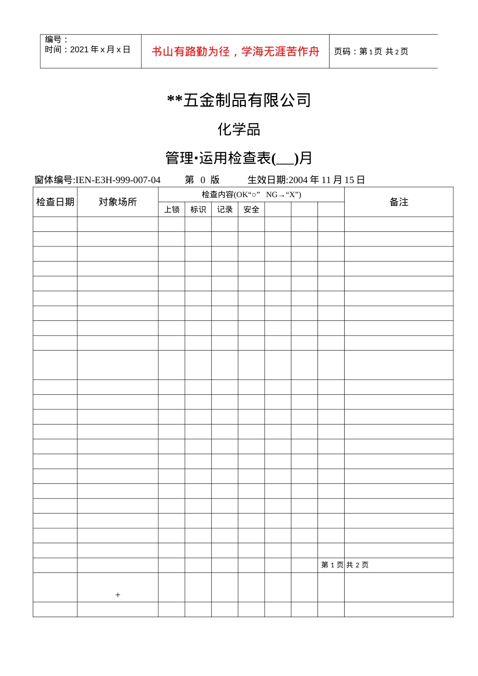 E3H00704化學品管理運用檢查表.docx_第1页