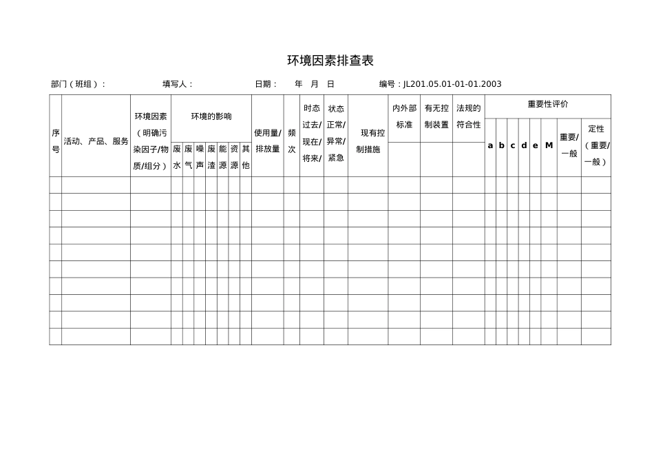 EHS安全环境记录表.docx_第1页