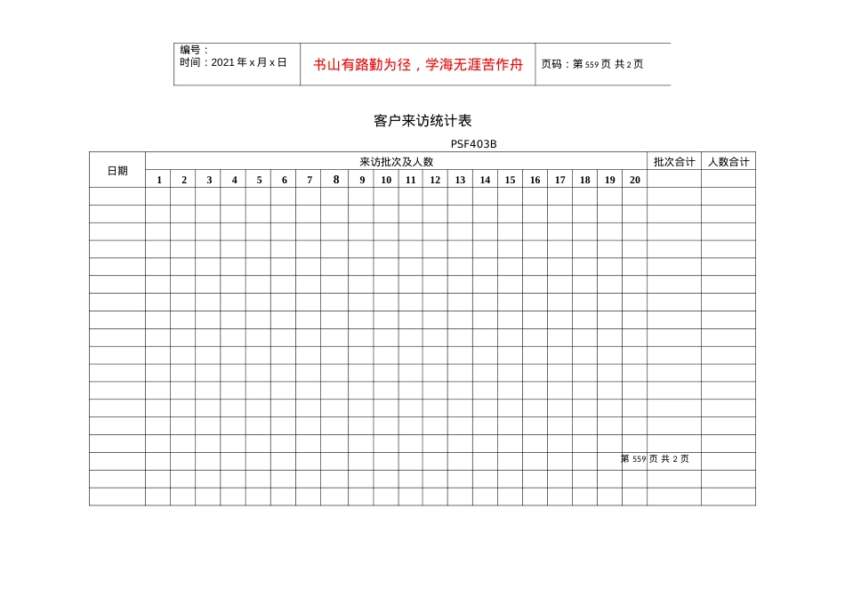 PSF403客户来访统计表.docx_第1页