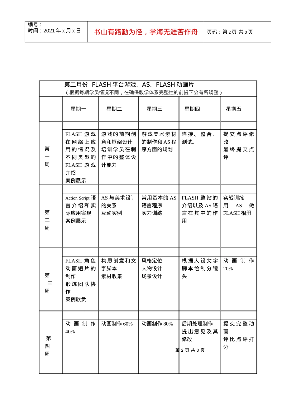 SKYUI202022FLASH动画培训课程安排表（草稿）.docx_第2页