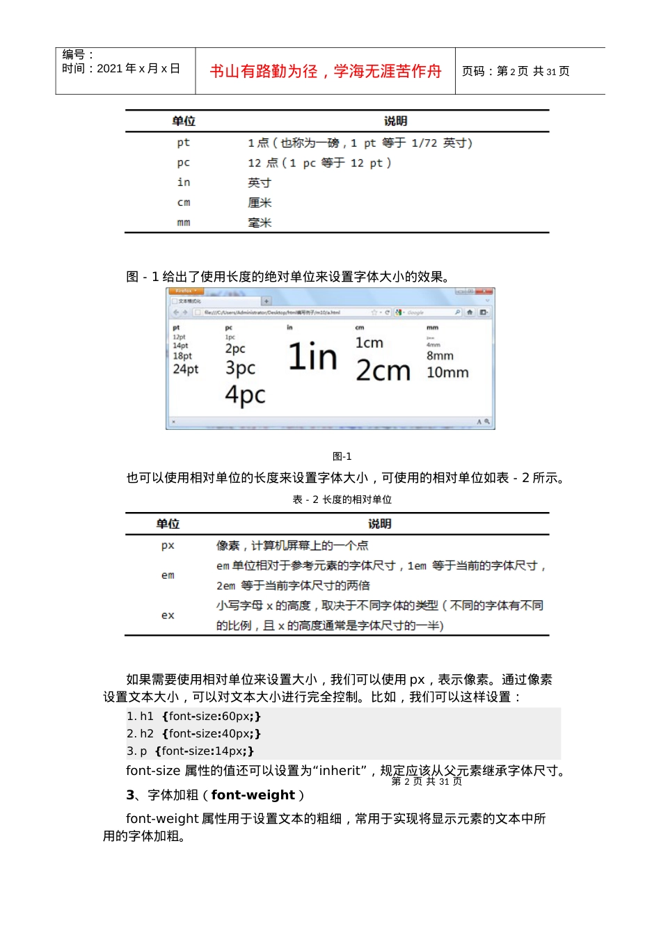 WEB基础03文本格式化_表格样式_浮动定位_显示_列表样.docx_第2页
