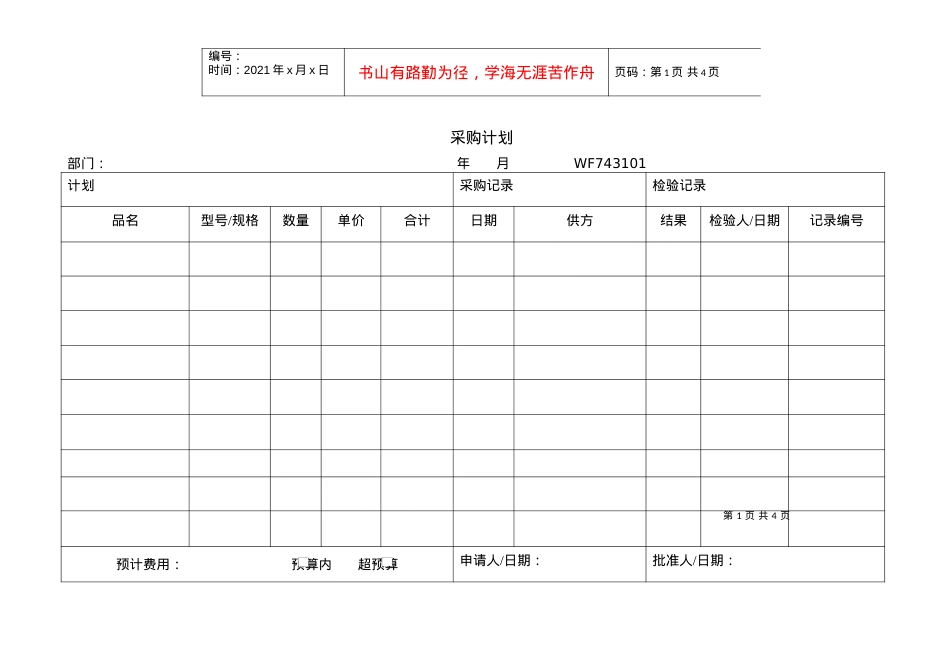 WI-7.4.3-1物品采购管理规定表格.docx_第1页