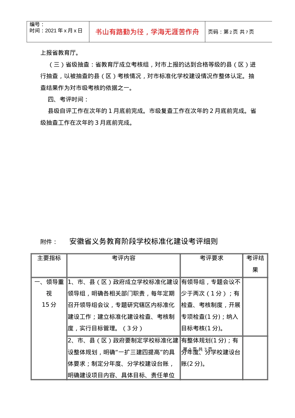 安徽省义务教育阶段学校标准化建设考评细则.docx_第2页