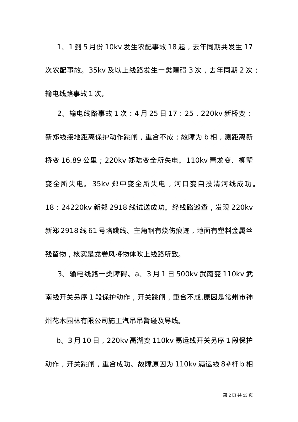 2021上半年安全工作总结(电力)（一）.doc_第2页