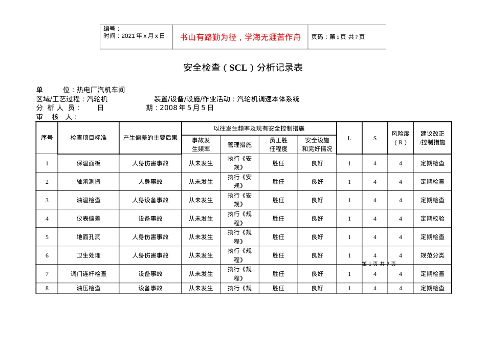 安全检查SCL表.docx_第1页