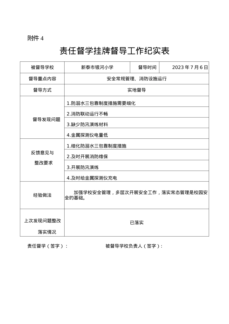 责任督学挂牌督导工作纪实表7月.docx_第1页