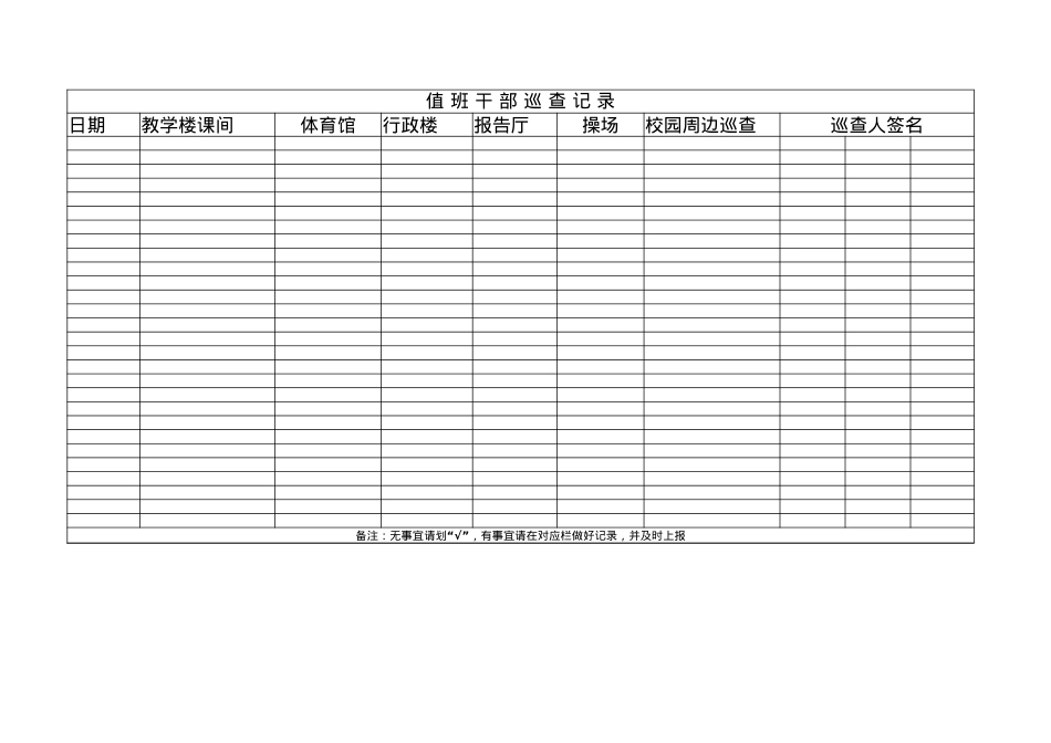 值班干部记录表.xlsx_第1页