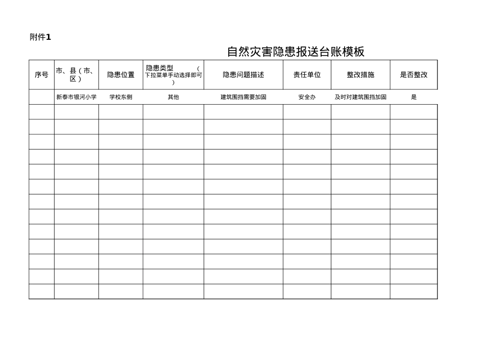 自然灾害隐患报送台账模板(1)(1).xlsx_第1页