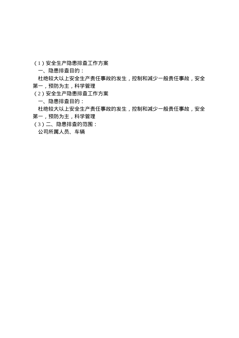 2022年安全生产隐患排查工作方案 .doc_第2页