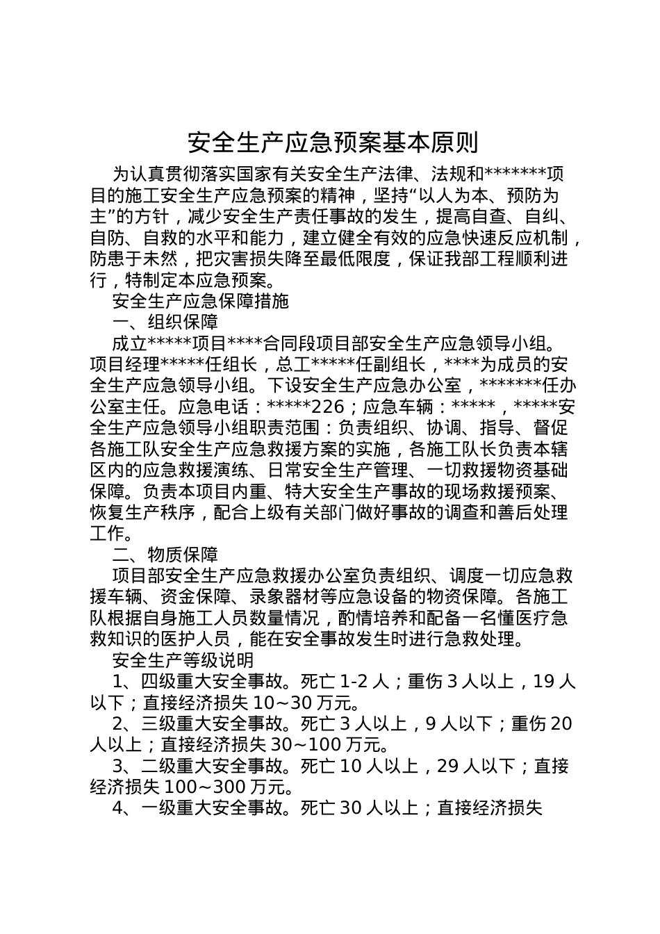 2022年安全生产应急预案基本原则.doc_第1页