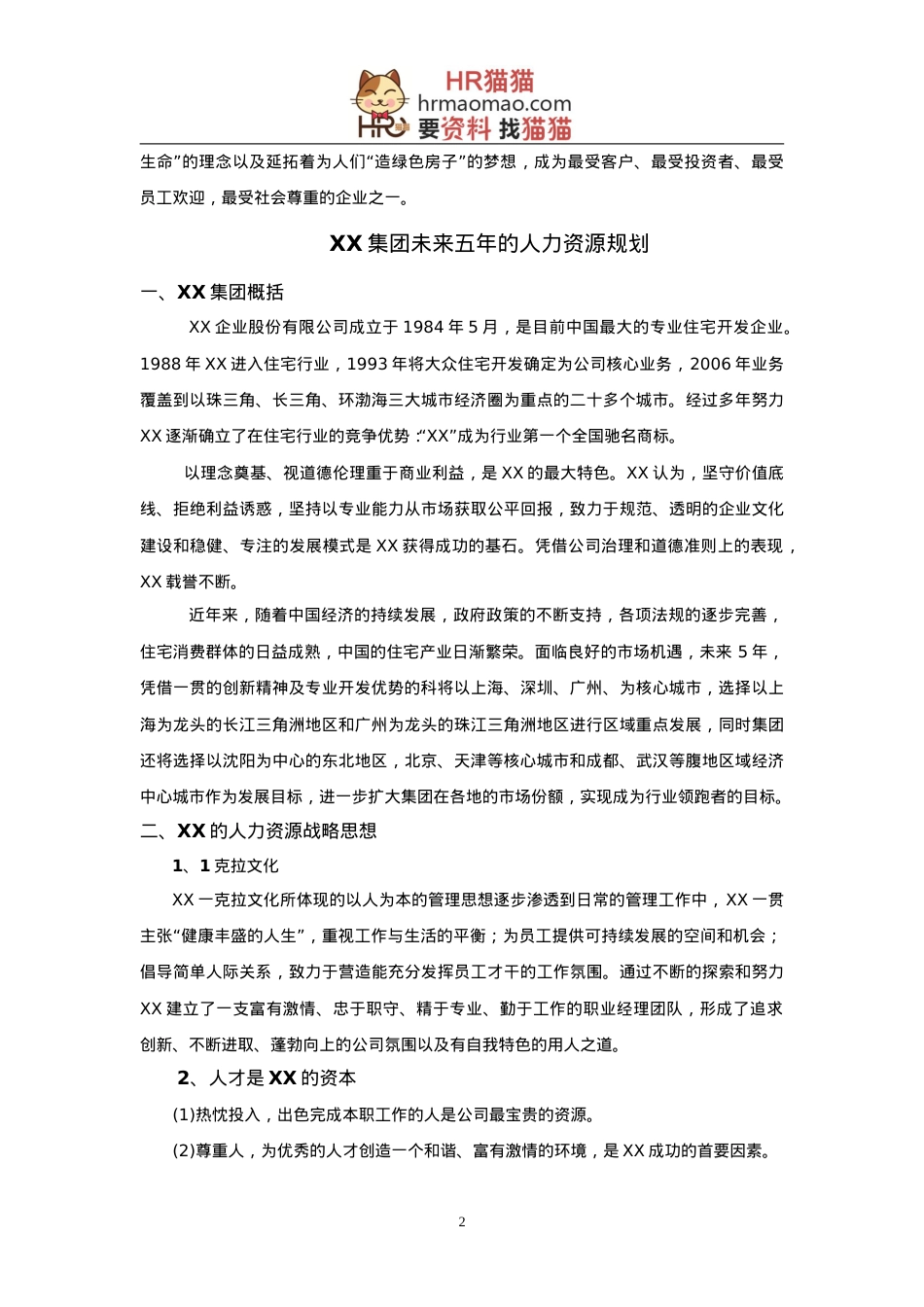 某某集团未来五年人力资源战略规划课件.doc_第2页