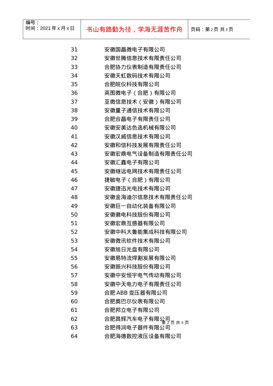 合肥电子信息产业重点支撑企业.docx_第2页