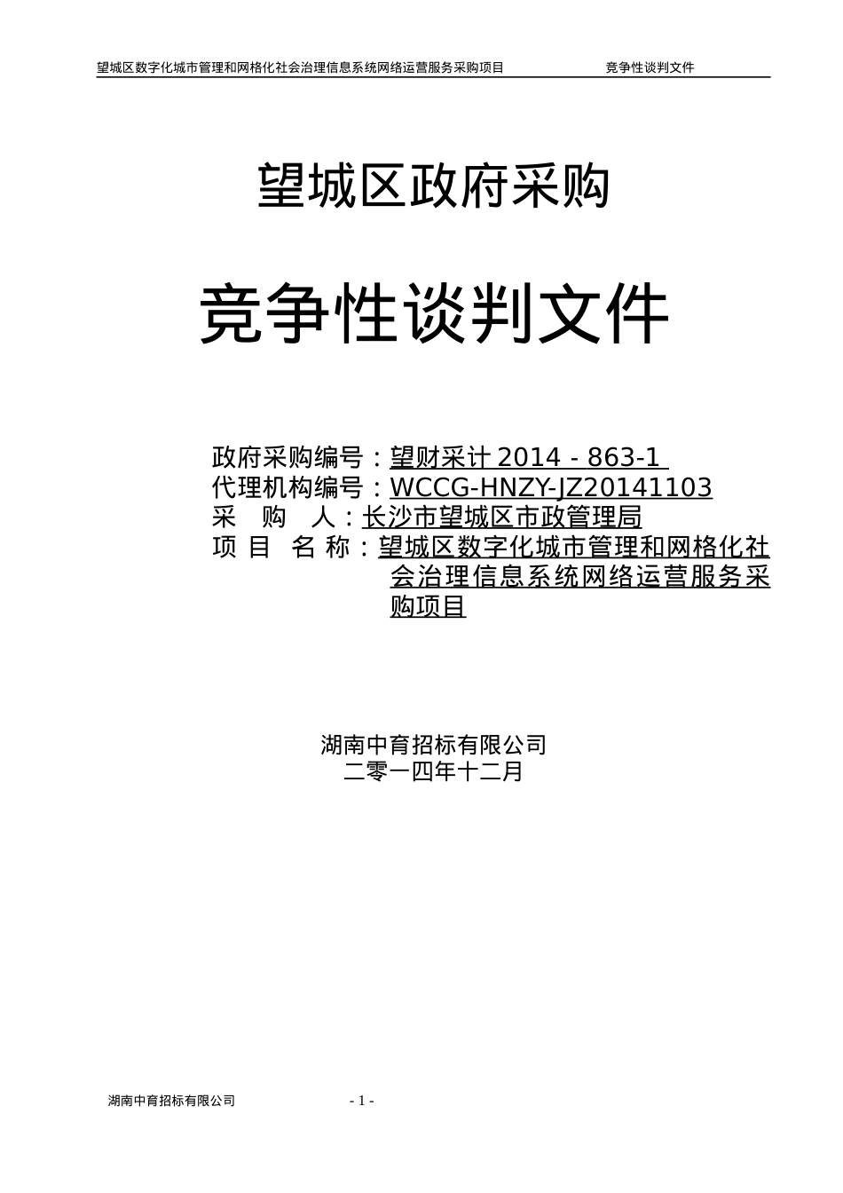网格化社会治理信息系统网络运营服务采购项目文件.docx_第1页
