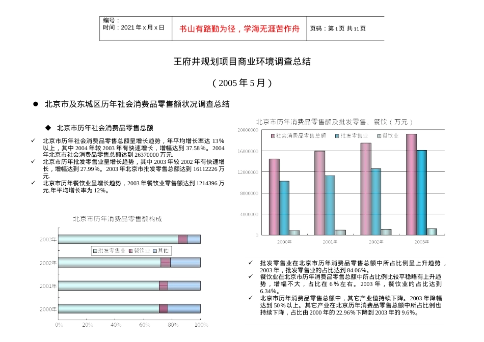王府井商业环境调查总结.docx_第1页