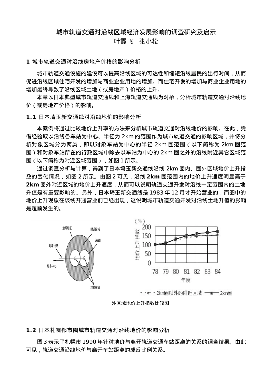 城市轨道交通对沿线区域经济发展影响的调查研究.docx_第1页