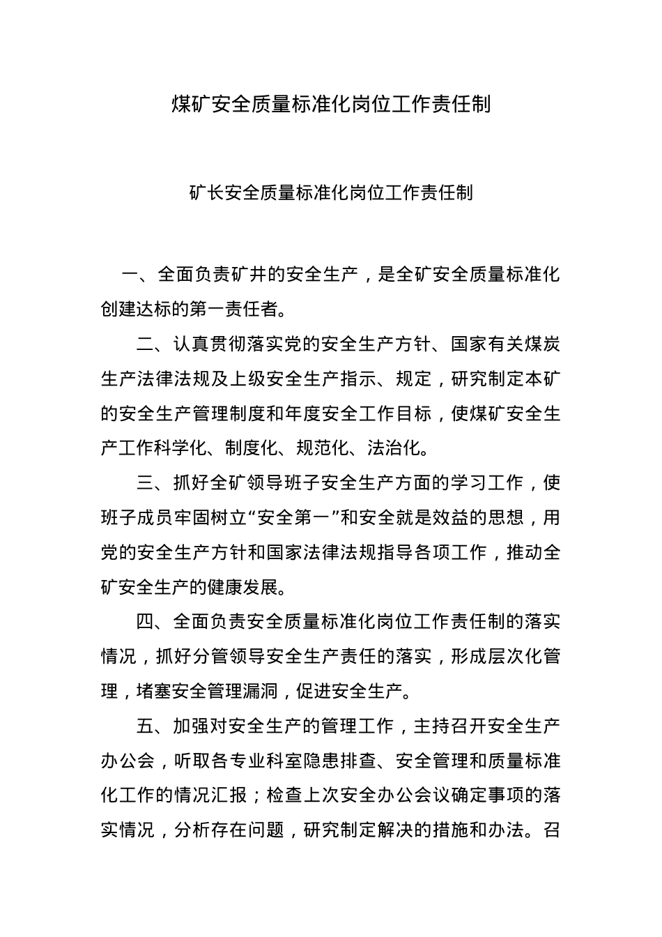 X年各职能安全质量标准化工作岗位责任制.docx_第1页
