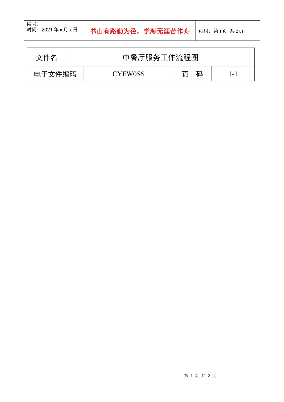中餐厅服务工作流程图a.docx_第1页