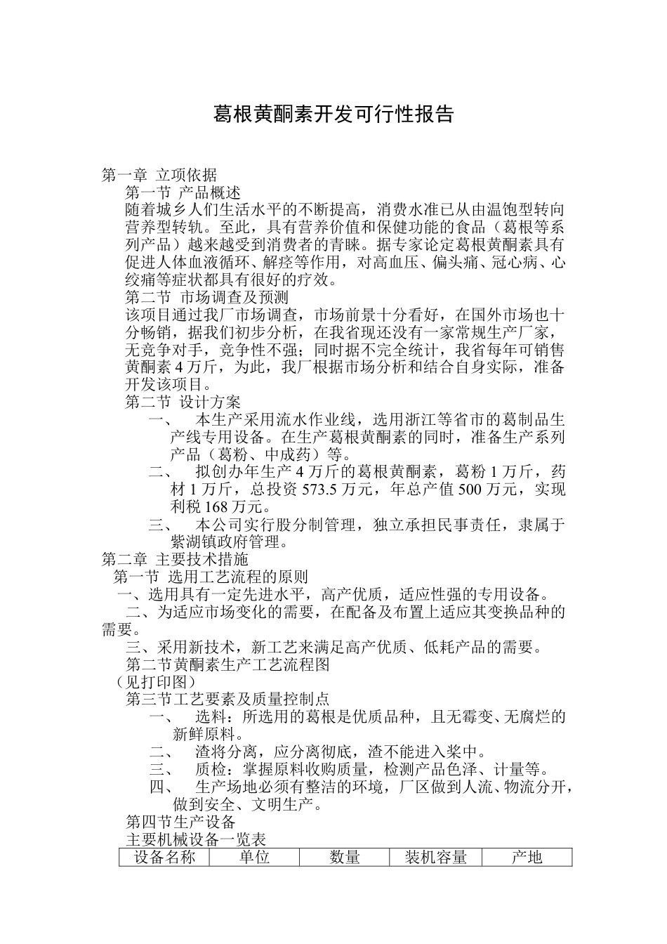 葛根黄酮素开发可行性报告.doc_第1页