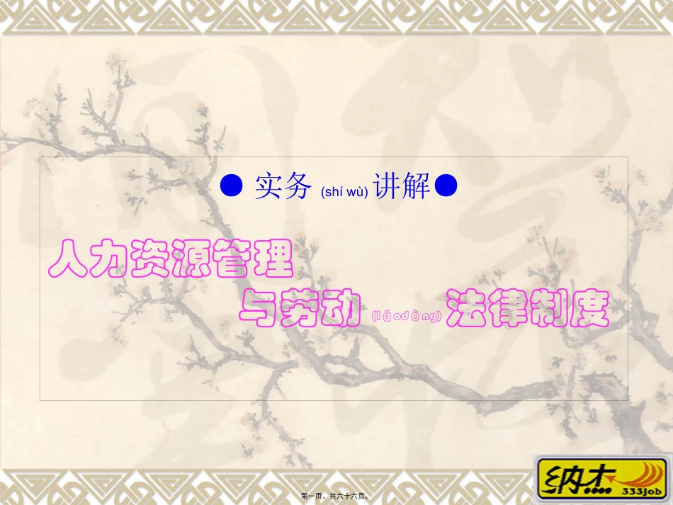人力资源管理法律(XXXX年2级学员资料).pptx_第1页
