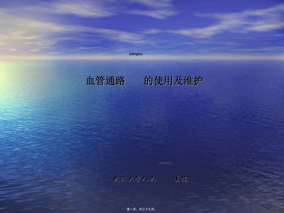 血管通路的使用和.ppt（大秘书文库）_第1页