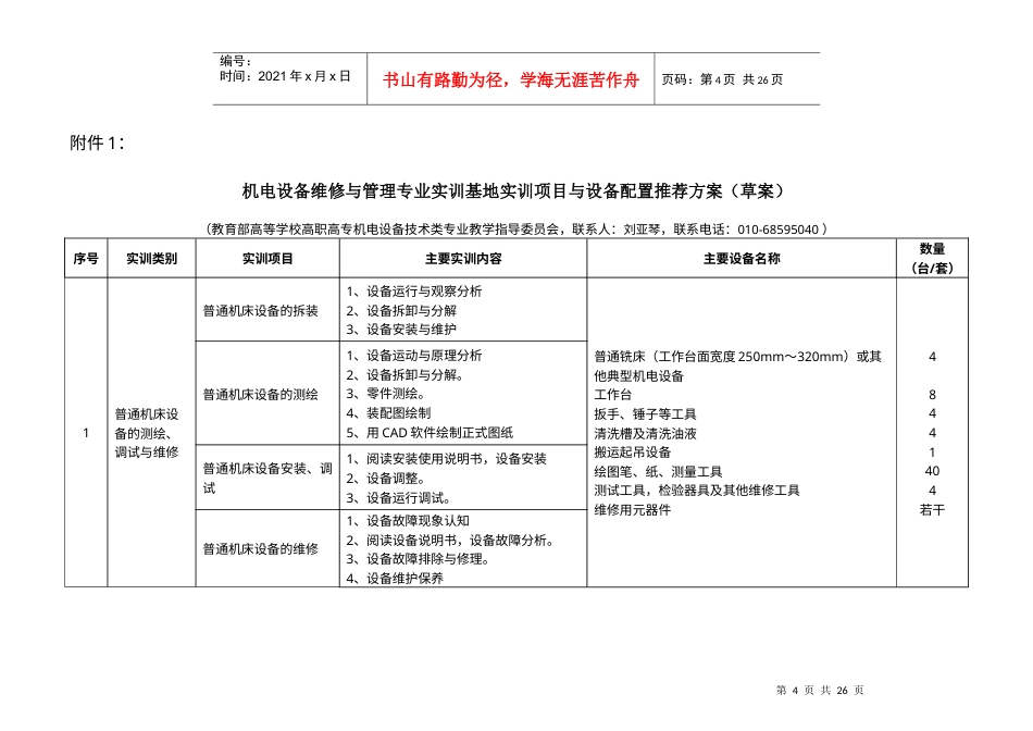 专业实训基地实训项目与设备配置推荐方案-电工电子实训基地.docx_第1页