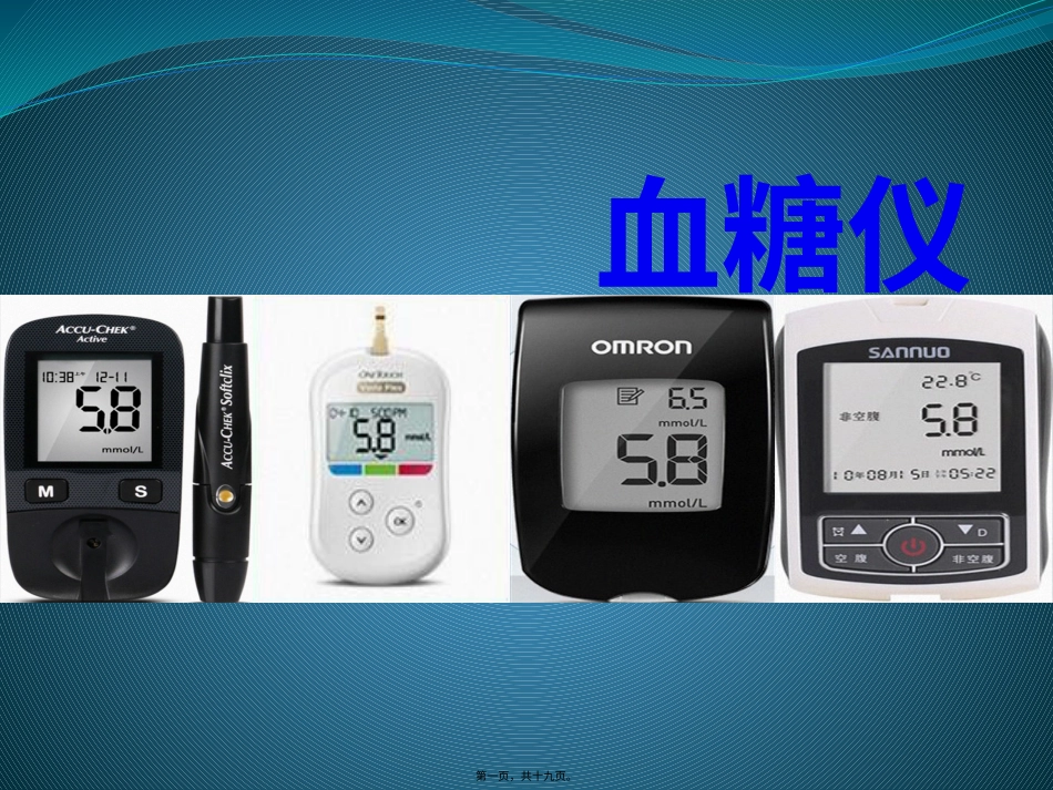 血糖仪.pptx（大秘书文库）_第1页